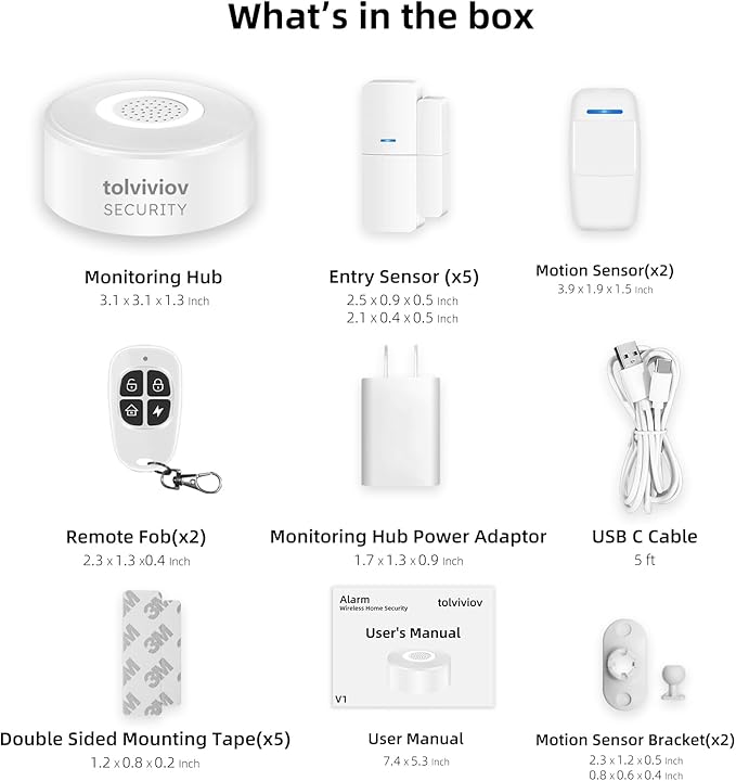 tolviviov Home Security System Wireless, DIY Door Alarm Security System - Image 7