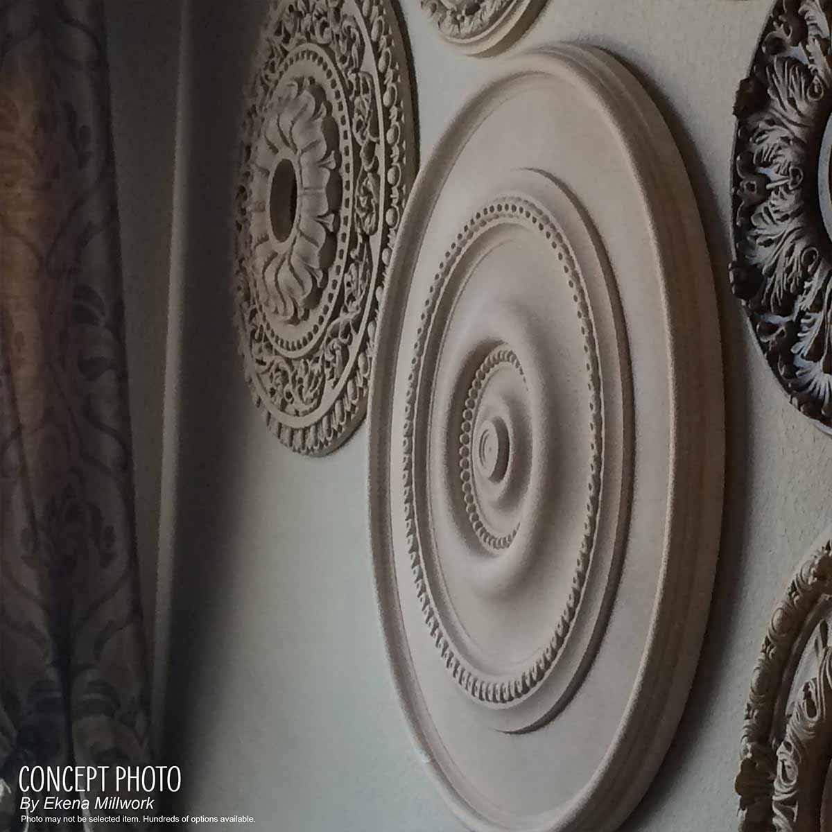 Ekena Millwork CM18CRPTCDecorative Ceiling Medallions Modeled After Original Historical Patterns & Designs, Painted Turtle Crackle