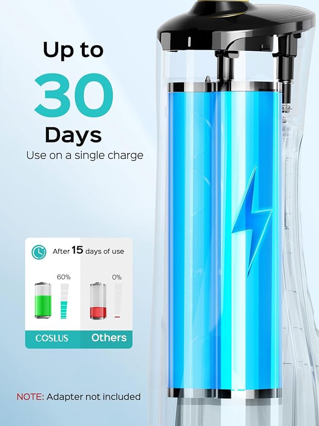 COSLUS Portable Water Flosser for Teeth: 10 Pressure Settings Professional - Image 5
