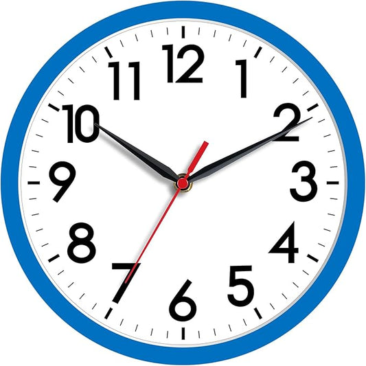 AKCISOT Wall Clock 8 Inch Silent Non-Ticking Modern Clocks Battery Operated by Akcisot