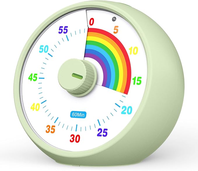 Visual Timer for Kids, 60-Minute Countdown Timer for Classroom Office Kitchen by kieckysquirrel
