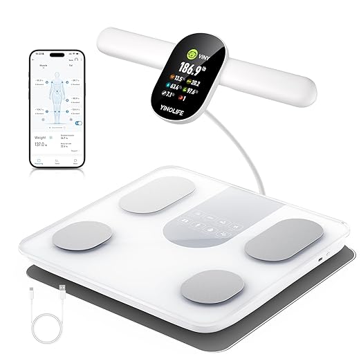 YINOLIFE Smart Scale for Body Weight, 8 Electrode Bathroom Scale for Weight Fat by YINOLIFE