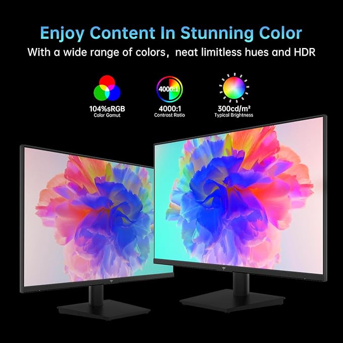 KTC 24 Inch 1080P Full HD Computer Monitor, 100Hz HDR10 Frameless Gaming Monitor - Image 3