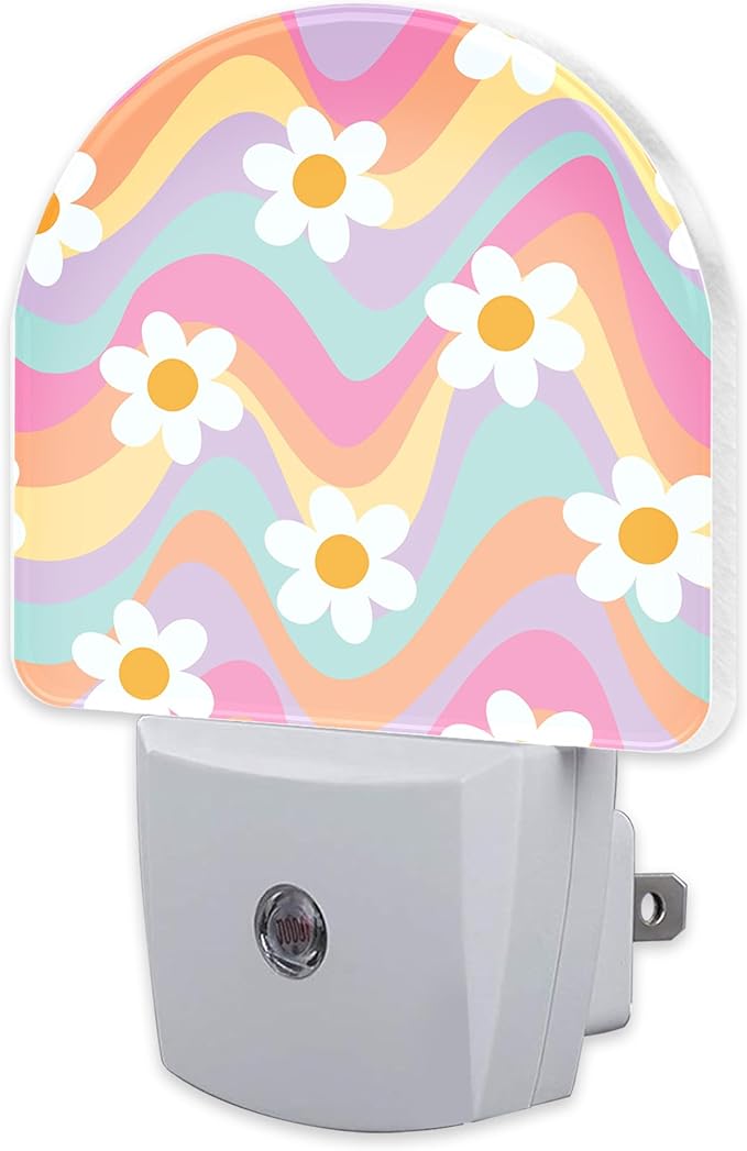 sndheke Groovy Hippie Daisies Flowers Night Light by sndheke