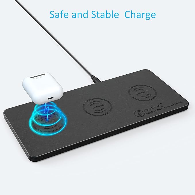 Wireless Charging Pad, ZealSound Ultra-Slim Triple Charger Station - Image 4