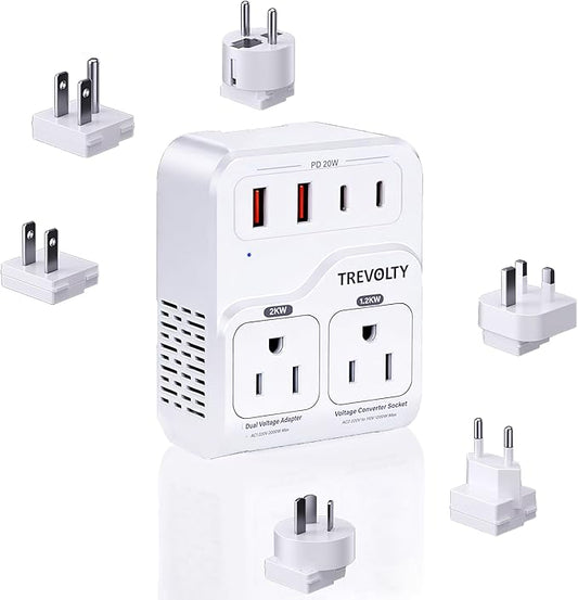 TREVOLTY 2000W Voltage Converter US to Europe by VoltageConverter