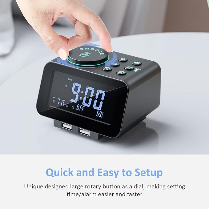 uscce Digital Dual Alarm Clock Radio - Image 5