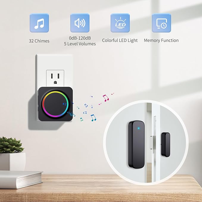 Door Chime, Door Sensor Chime When Door Opens, BITIWEND Door Entry Alarm - Image 2
