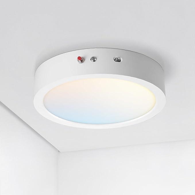 ASD LED 9" Round Flush Mount Ceiling Light Fixture, Low Profile Surface by ASDLightingCorporation