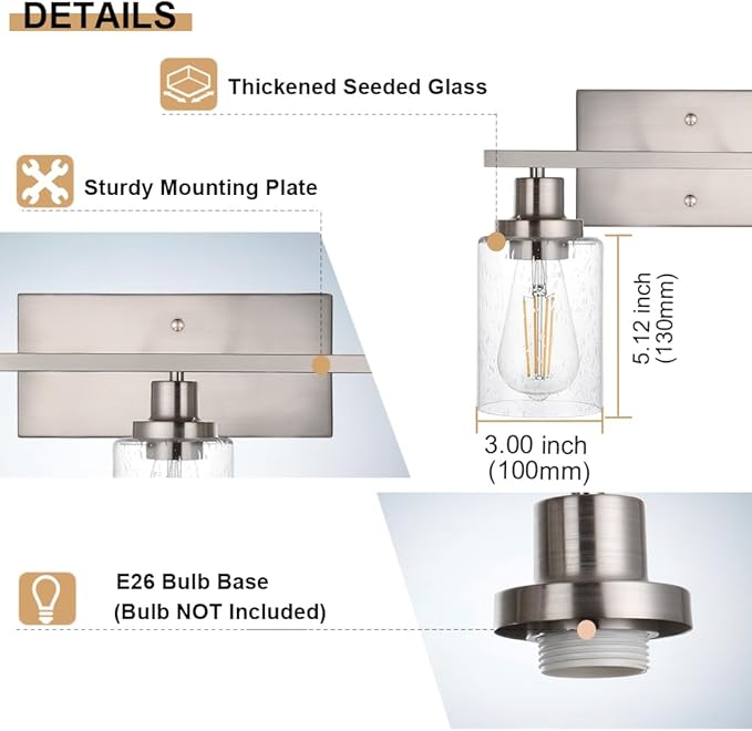 WINSHEN 6-Lights Bathroom Vanity Light Fixtures - Image 7