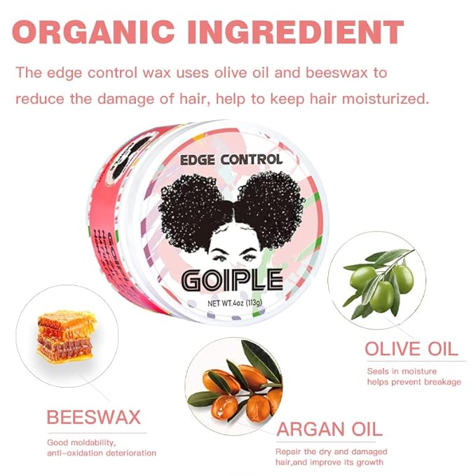 Edge Control Wax for Women Strong Hold Non-greasy Edge Control Smoother Edge Wax - Image 2