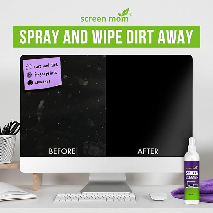 Screen Cleaner Spray and Microfiber Cloth 2-Pack by Screen Mom-Screen Cleaner - Image 5