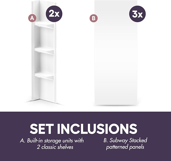 White Polystyrene Tub Wall Surround 32"x 60"x 58" - Image 5