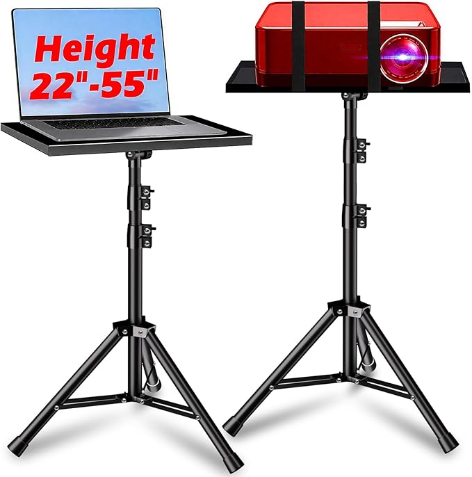 REHOSEUP Projector Stand, 33LB Load Bearing & 22-55" Height Adjustable by REHOSEUP