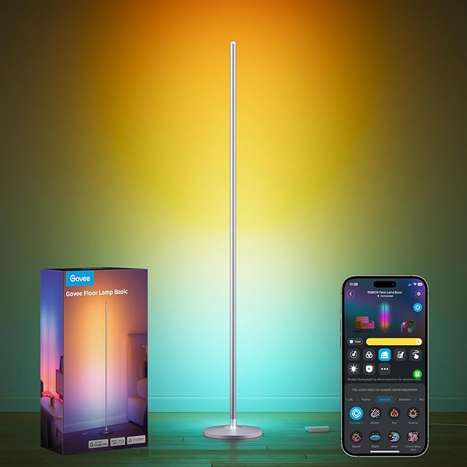 Govee RGBIC Floor Lamp, LED Corner Lamp Works by Govee