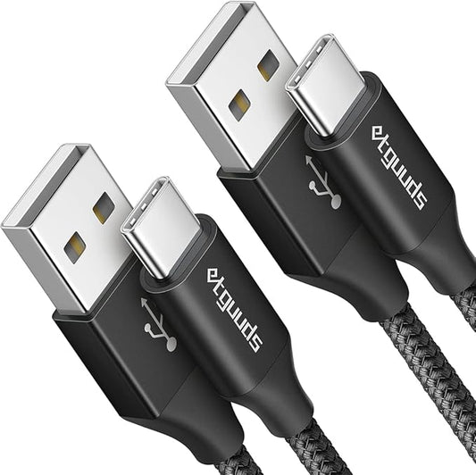 etguuds USB A to USB C Cable 6ft, 3A Fast Charging Type C Charger Cord by etguuds