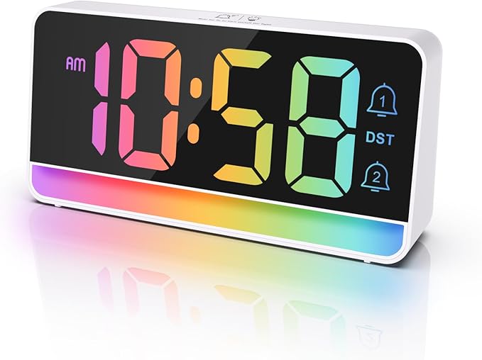 Alarm Clocks for Bedrooms, Digital Bedside Clock by oviouit