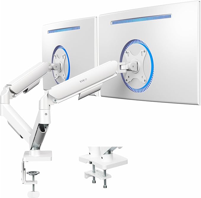 VIVO Dual Monitor up to 32 inches and 19.8 lbs per Screen, Mechanical Arm Desk by VIVO