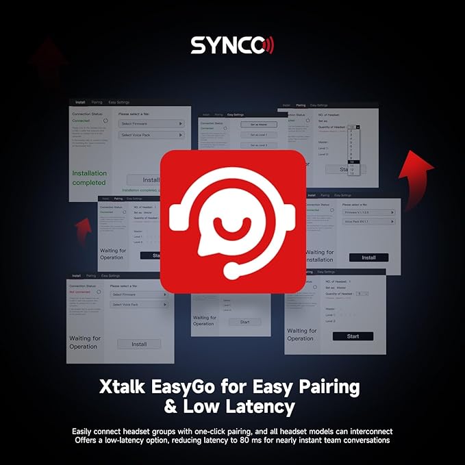 SYNCO XTalk Pro5 XPro X5 2.4GHz Wireless Headset Communication System Random - Image 6