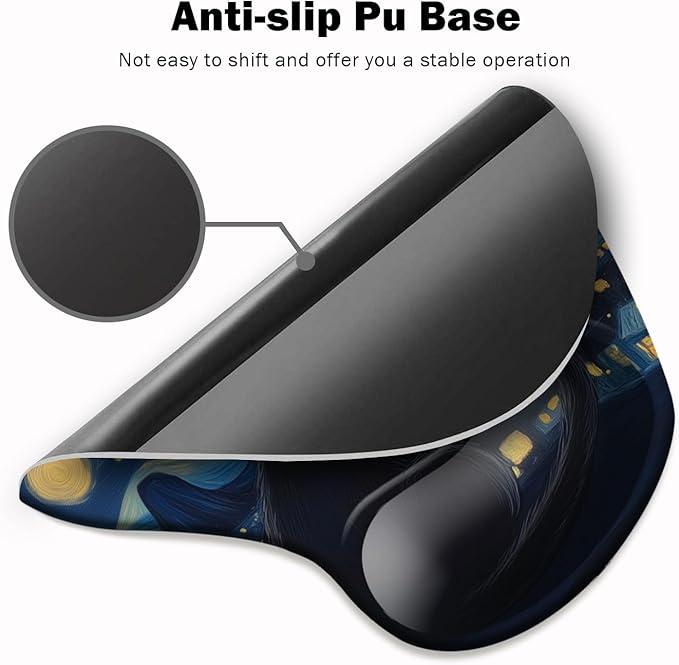Ergonomic Mouse Pad with Wrist Support, Mouse Pad with Wrist Rest and Coaster - Image 3