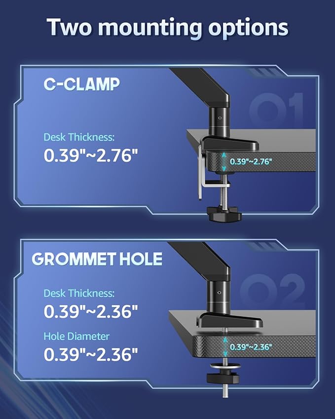 MOUNTUP Heavy Duty Single Monitor Arm - Image 9