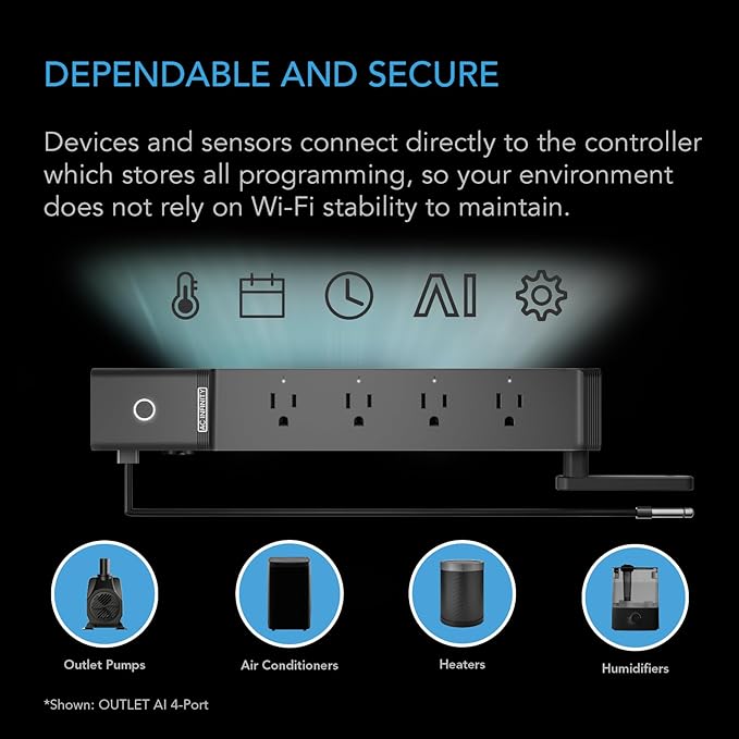 AC Infinity Outlet AI, Environment Controller, Smart WiFi Power Strip, - Image 6