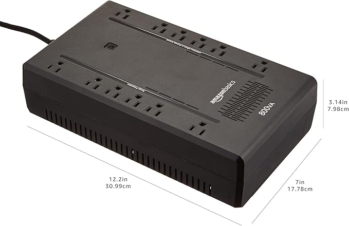 Amazon Basics UPS Battery Backup & Surge Protector 800VA/450W, 12 Outlets - Image 6
