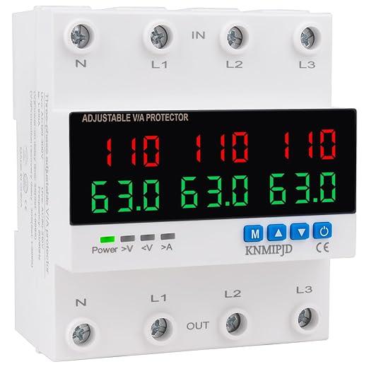KNMIPJD Over Under Voltage Protection Device, 110V 63A Adjustable Circuit by KNMIPJD