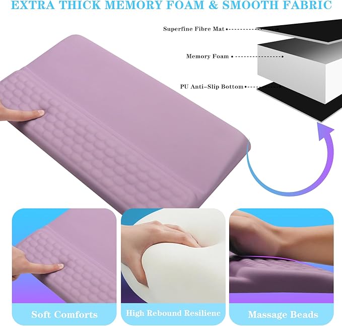 Computer Keyboard Stand with Wrist Rest, Ergonomic Tilted Keyboard Holder - Image 4