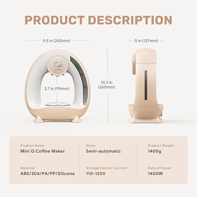 Single Serve Coffee Maker, Fast Brew in 2 minutes, Stylish＆Compact Design - Image 8