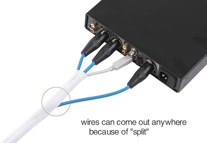 Alex Tech 20ft - 1.5 inch Cord Protector Wire Loom Tubing Cable Sleeve Split - Image 3