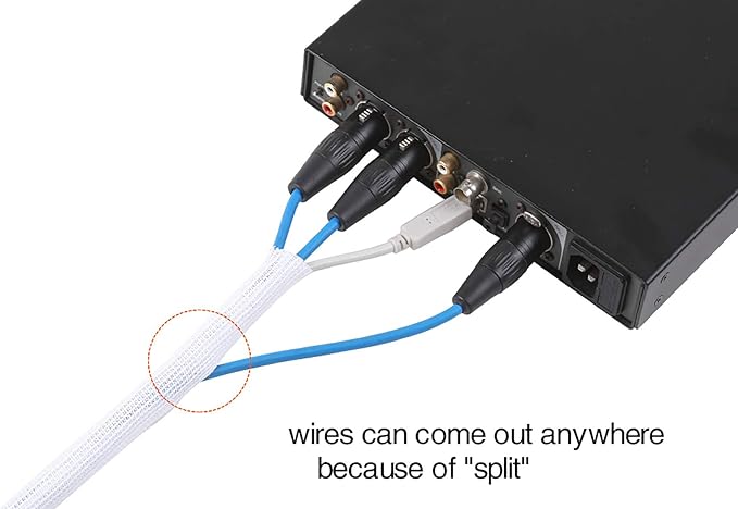 Alex Tech 25ft - 1/2 inch Cord Protector Wire Loom Tubing Cable Sleeve Split - Image 3