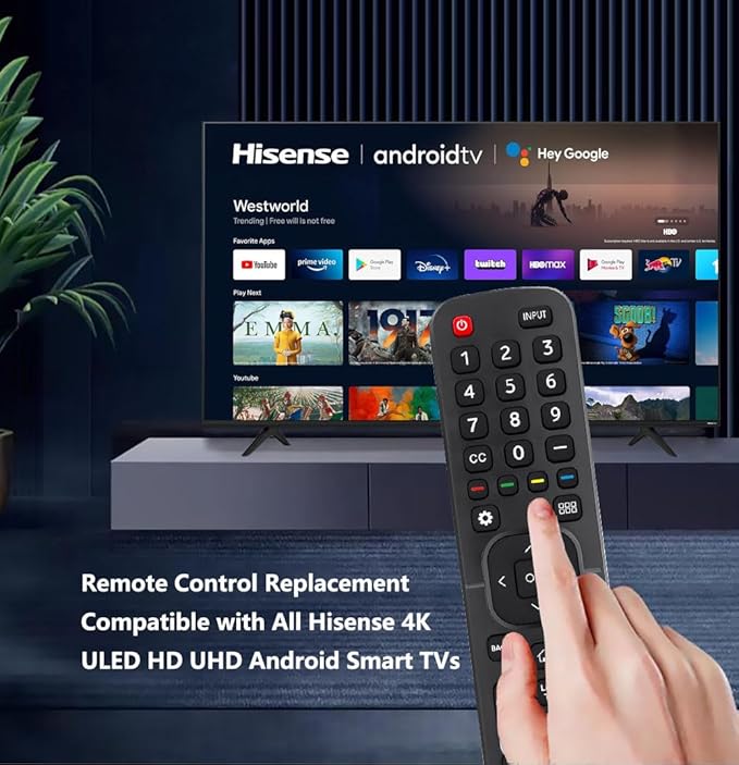 Replacement Remote Control for All Hisense 4K LED HD UHD Smart TVs, Fit for - Image 3