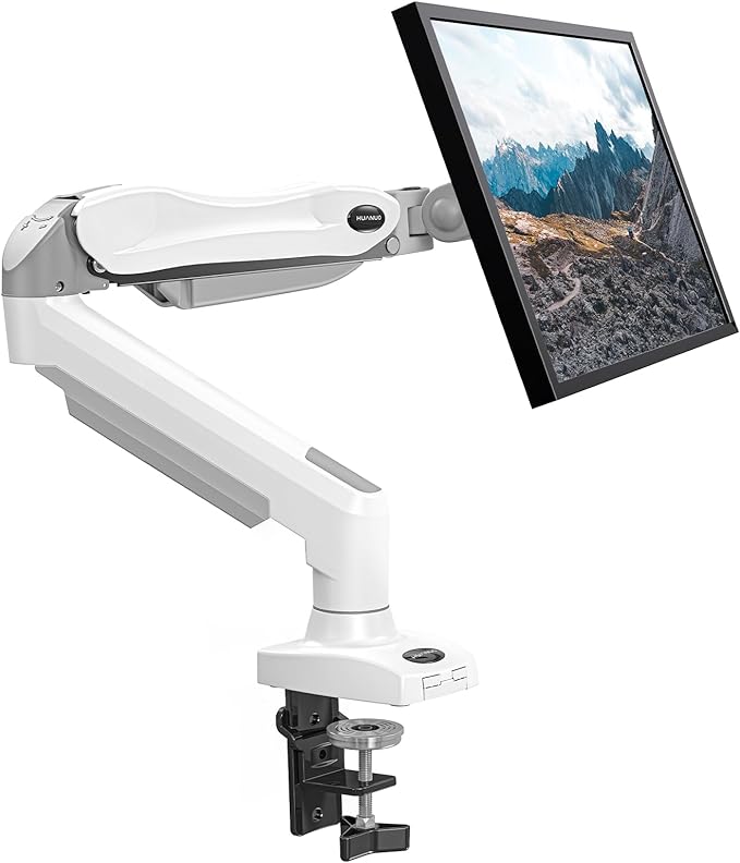 HUANUO Single Monitor Mount, 13 to 32 Inch Gas Spring Monitor Arm, Adjustable by HUANUO