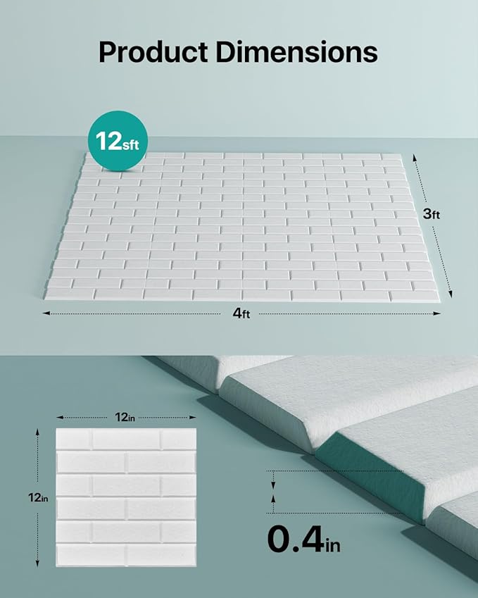Soundsbay Acoustic Panels Self Adhesive, 12 Pack High Density Sound Proof Foam - Image 4