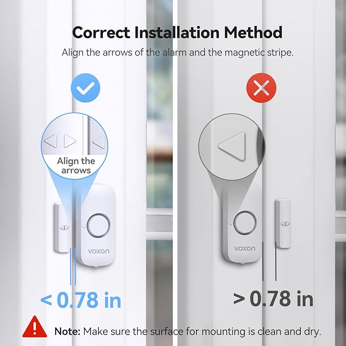 Door Window Alarm for Kids Safety, VOXON Door Alarm for Home Security Personal - Image 6