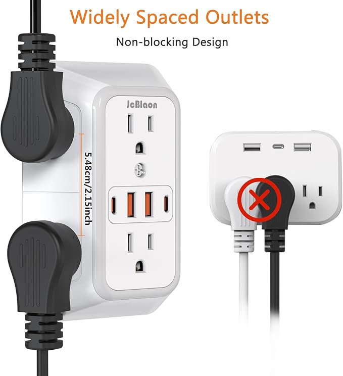 USB Wall Charger Power Strip Surge Protector - Image 5