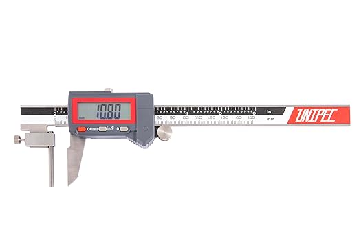 UNIPEC Digital Tube Thickness Caliper 0-150mm / 0-6", IP54 Coolant & Fluid by UNIPEC