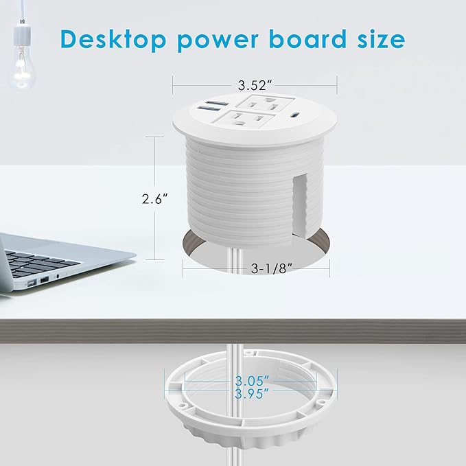 Jgstkcity 2-in-1 Desktop Power Grommet - Image 6