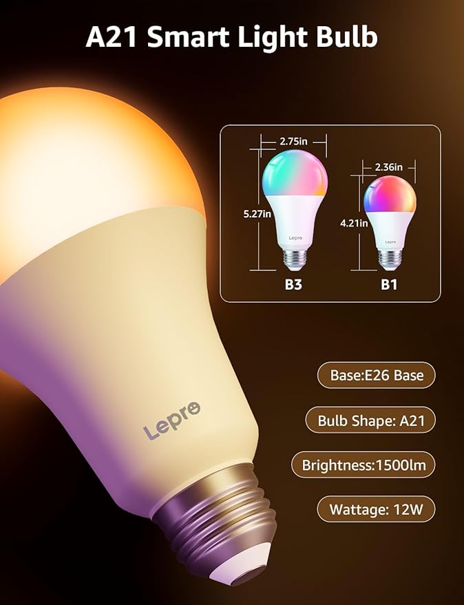 Lepro B3 AI Smart Light Bulbs - Image 5