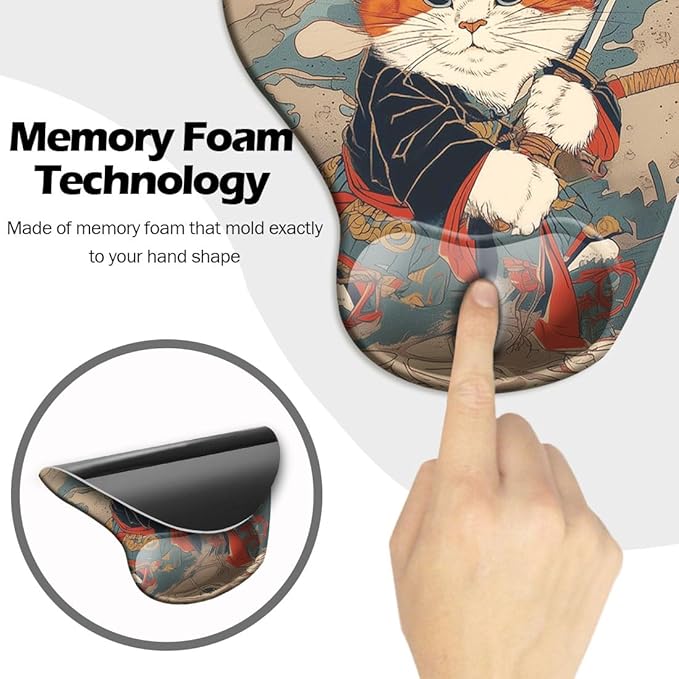 Ergonomic Mouse Pad with Wrist Support, Mouse Pad with Wrist Rest and Coaster - Image 4