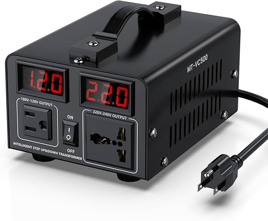 500W Voltage Converter Transformer Step Up/Down Converter 110/120 Volt by JlouneoTravelMakeupBag