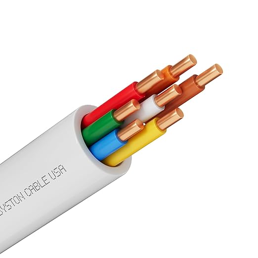 Syston 18/7 Thermostat Doorbell HVAC Heating Control Cable Wire, 100% Solid by SystonCableTechnology