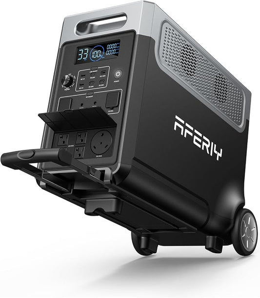 AFERIY 3840Wh Portable Power Station, 120V AC Outlets x 5, 2.5H Fast Charge by AFERIY