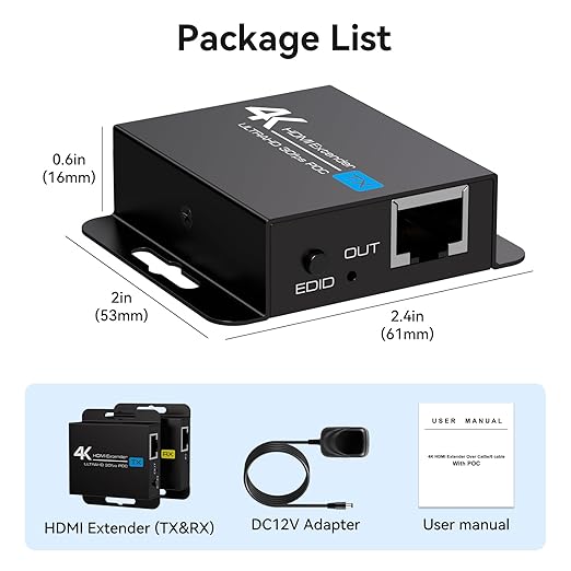 PVBCTCSID 4K HDMI Extender Over CAT6/7 4K30Hz Upto 131ft/40m 1080P Upto - Image 7