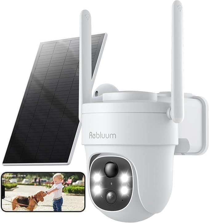 Rebluum Security Camera Outdoor Wireless, 3K/5MP Solar Camera Outdoor Wireless by RebluumSecurity