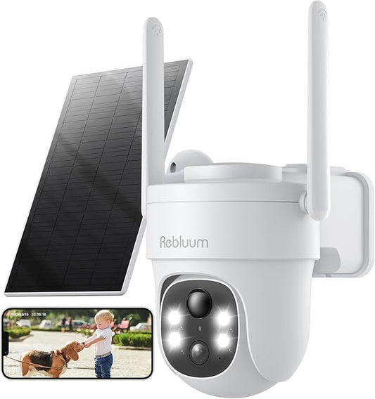 Rebluum Security Camera Outdoor Wireless, 3K/5MP Solar Camera Outdoor Wireless by RebluumSecurity