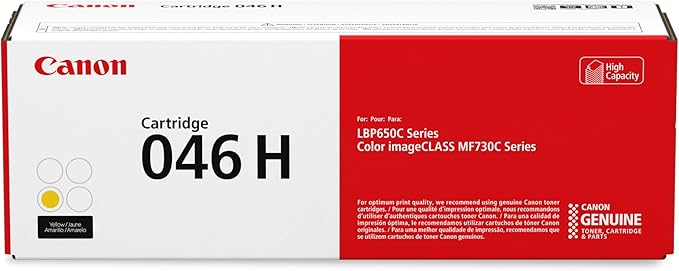 Canon Genuine 046 Yellow Toner Cartridge High Capacity Compatible by Canon