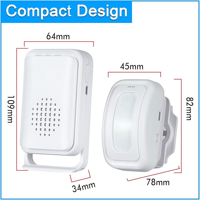 Wireless Motion Sensor Door Chime: Business Entry Doorbell Indoor Motion - Image 7