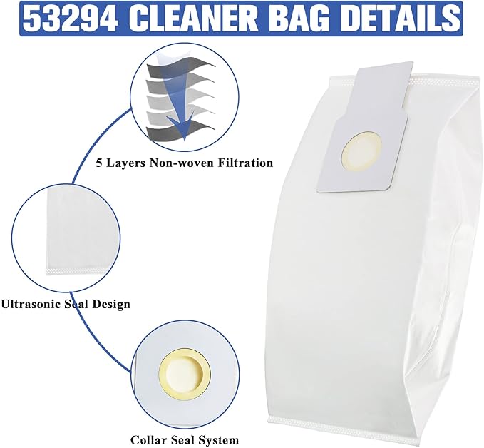 53294 Type O HEPA Cloth Vacuum Bags Replacement - Image 4